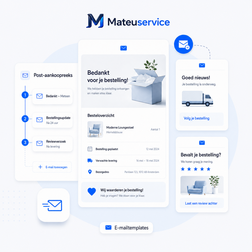 Templatepakket voor post-aankoop e-mailreeksen